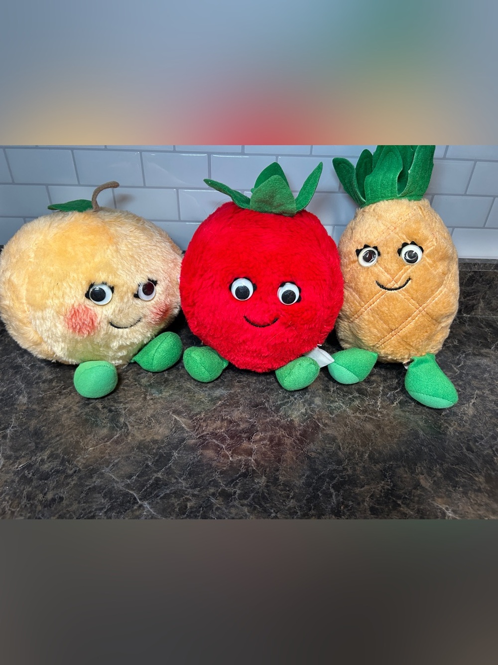Vintage Del Monte Country Yumkins Plush Toys (1982)-Lot of 3